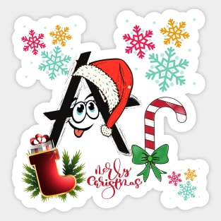 SANTA A Letter Sticker